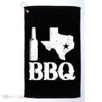 I Love Texas Bbq Golf Towel thumb 0
