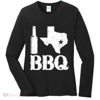I Love Texas Bbq Women's Long Sleeve Shirt thumb 0