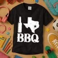 I Love Texas Bbq Kids T-Shirt thumb 3