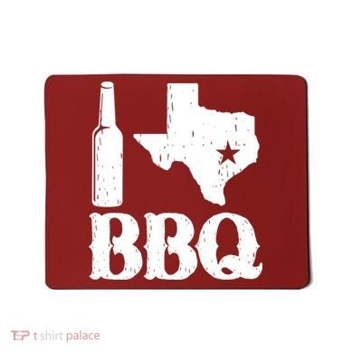 I Love Texas Bbq Mousepad