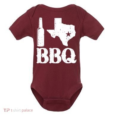 I Love Texas Bbq Baby Bodysuit