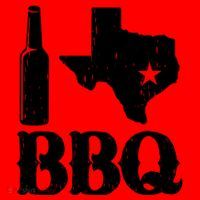 I Love Texas Bbq Santa Hat thumb 1