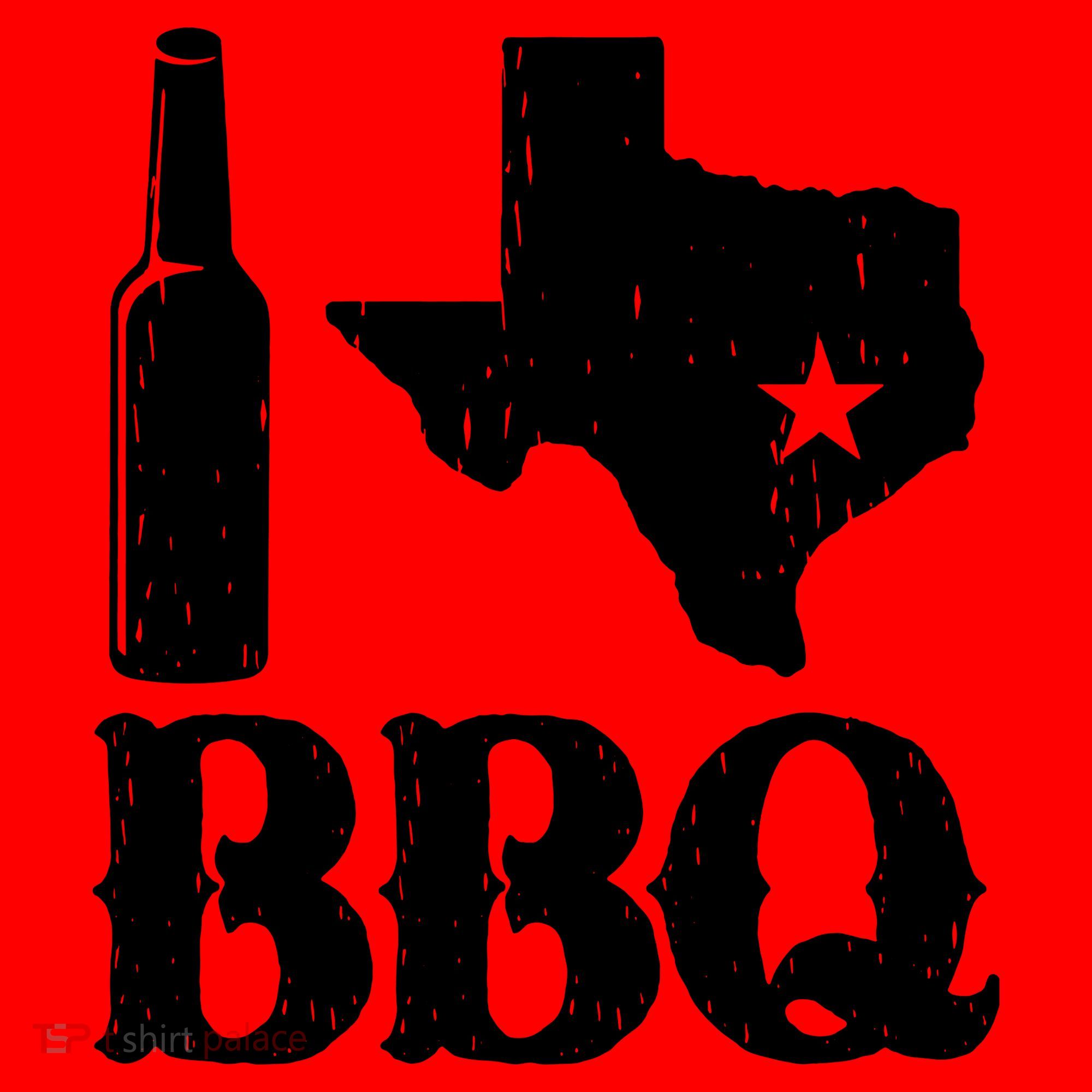 I Love Texas Bbq Santa Hat