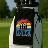 I Love The Smell Of Data In The Morning Data Analyst Golf Towel thumb 2