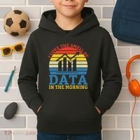 I Love The Smell Of Data In The Morning Data Analyst Kids Hoodie thumb 2
