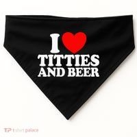 I Love Titties And Bee USA-Made Doggie Bandana thumb 0