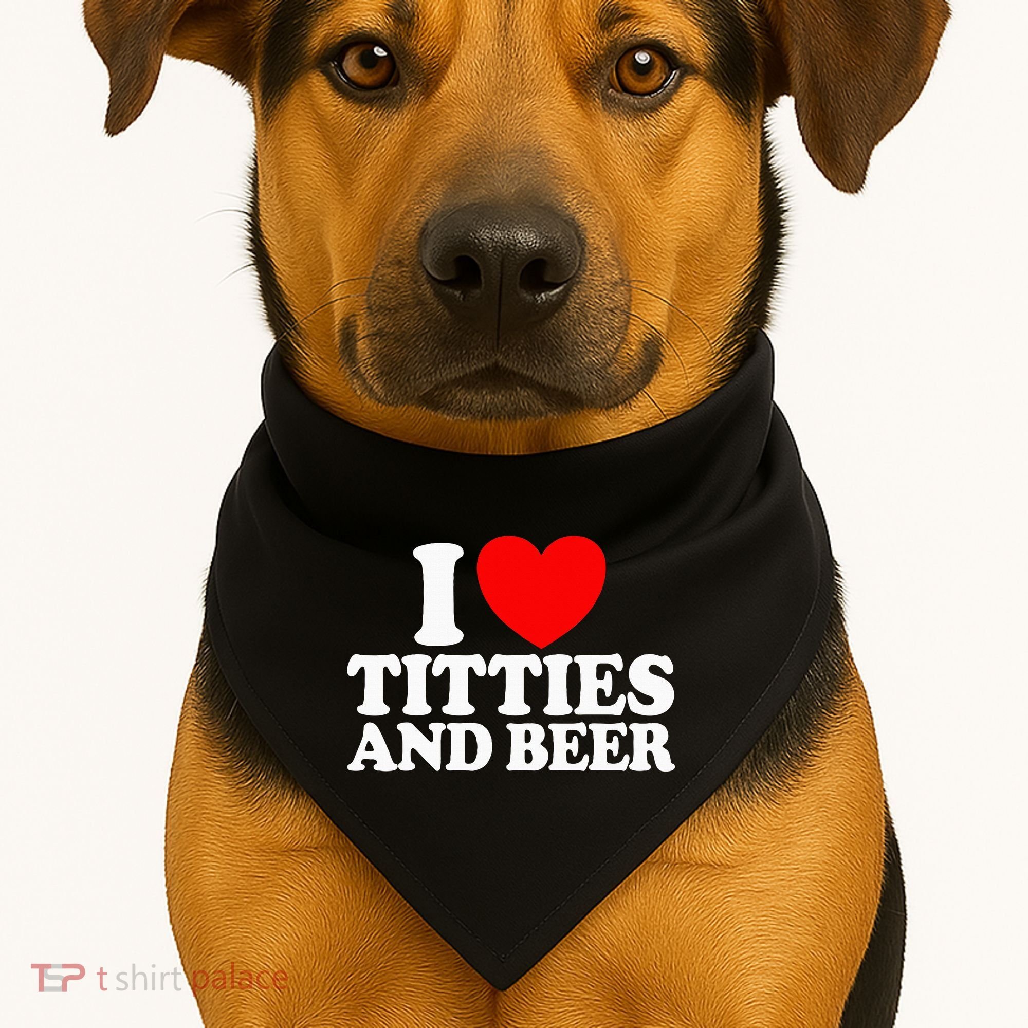 I Love Titties And Bee USA-Made Doggie Bandana