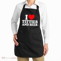 I Love Titties And Bee Apron thumb 2