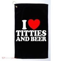 I Love Titties And Bee Golf Towel thumb 0