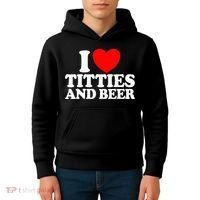 I Love Titties And Bee Kids Hoodie thumb 4