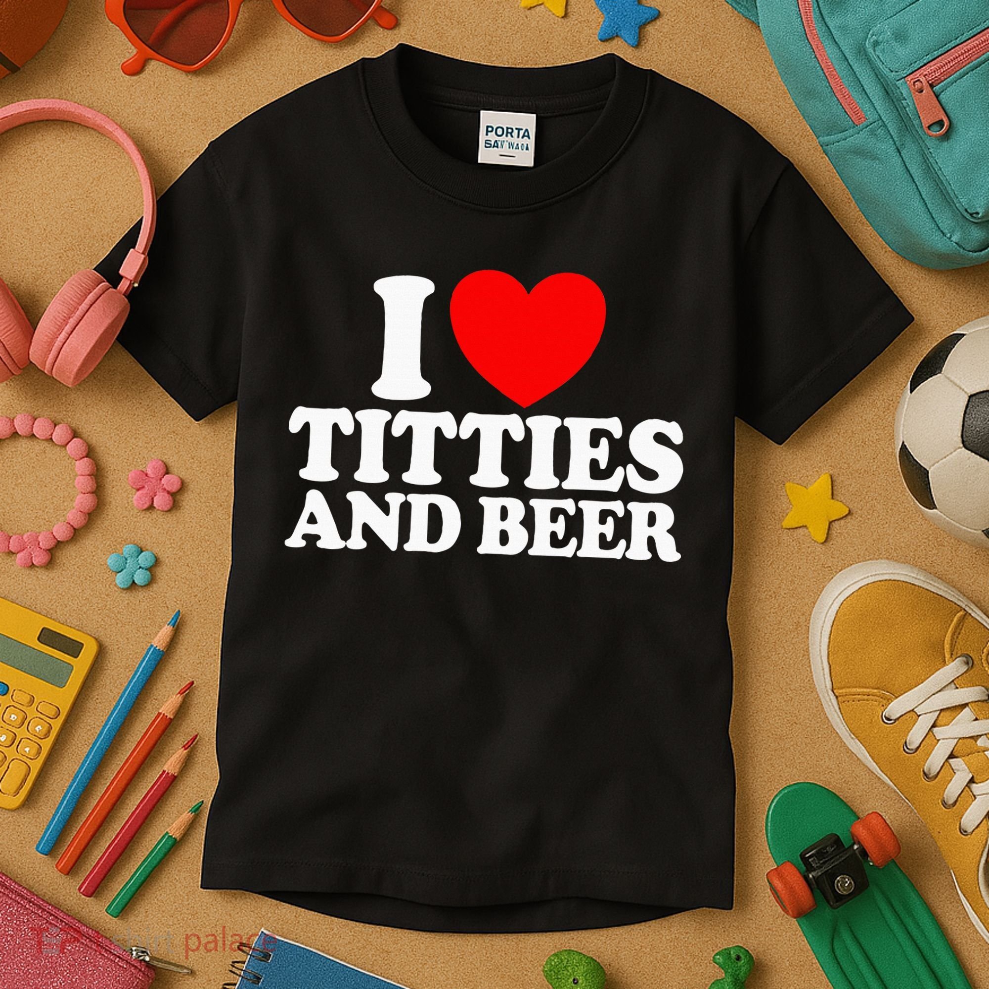 I Love Titties And Bee Kids T-Shirt