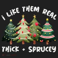 I Like Them Real Thick And Sprucey Christmas Tree Hat thumb 2