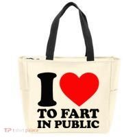 I Love To Fart In Public Tote Bag thumb 0