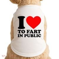I Love To Fart In Public Doggie Tank thumb 0