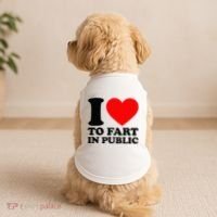 I Love To Fart In Public Doggie Tank thumb 2