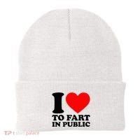 I Love To Fart In Public Beanie thumb 0