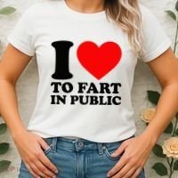 I Love To Fart In Public Women's T-Shirt thumb 2