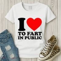 I Love To Fart In Public Women's T-Shirt thumb 3