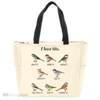 I Love Tits Birdwatching Bird Lover Gift Tote Bag thumb 0