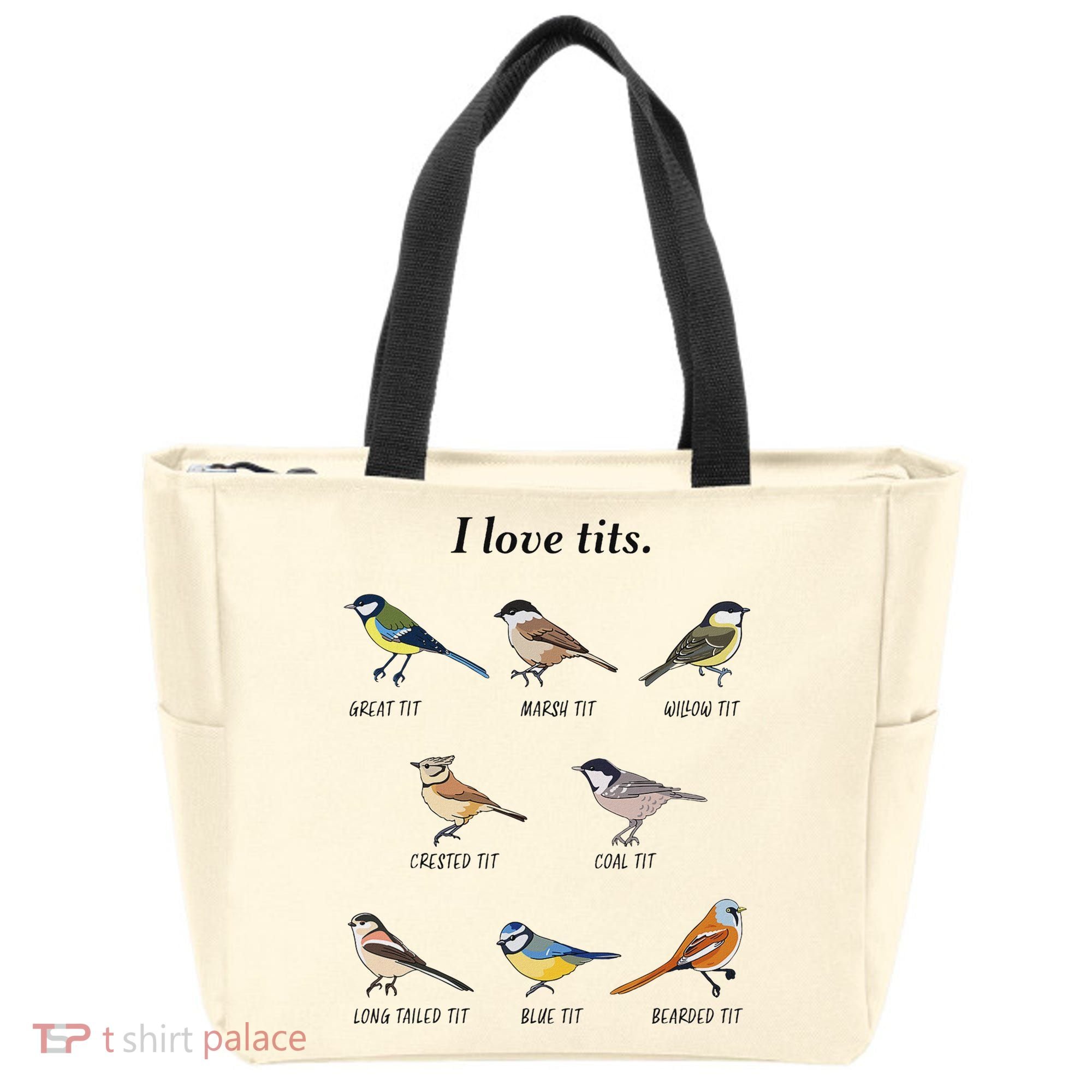 I Love Tits Birdwatching Bird Lover Gift Tote Bag