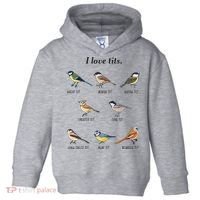 I Love Tits Birdwatching Bird Lover Gift Toddler Hoodie thumb 0