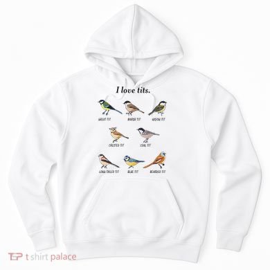 I Love Tits Birdwatching Bird Lover Gift Hoodie