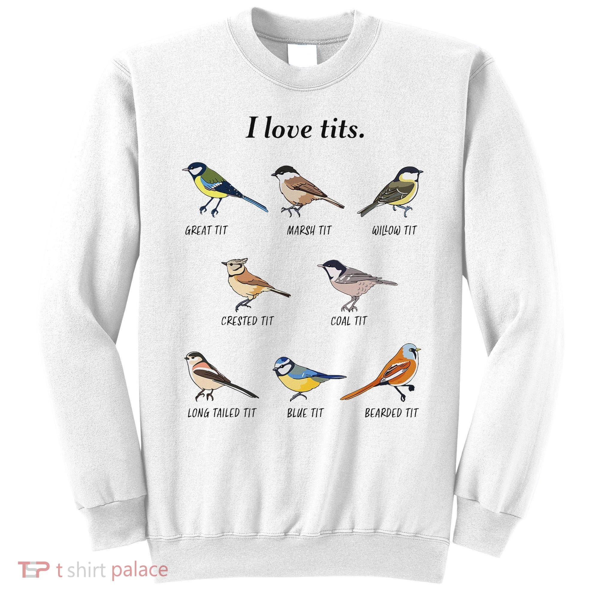 I Love Tits Birdwatching Bird Lover Gift Sweatshirt