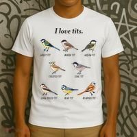 I Love Tits Birdwatching Bird Lover Gift T-Shirt thumb 3