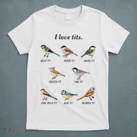 I Love Tits Birdwatching Bird Lover Gift T-Shirt thumb 5