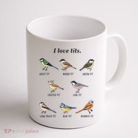 I Love Tits Birdwatching Bird Lover Gift Coffee Mug thumb 1