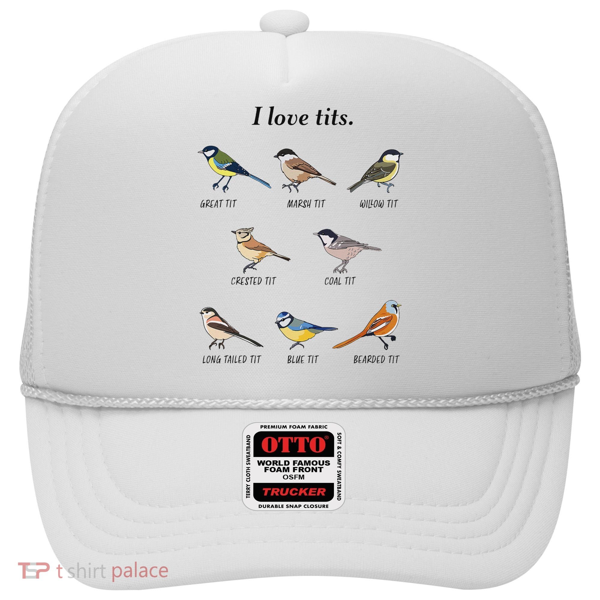 I Love Tits Birdwatching Bird Lover Gift Hat
