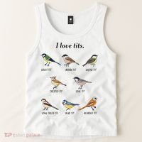 I Love Tits Birdwatching Bird Lover Gift Tank Top thumb 2