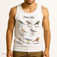 I Love Tits Birdwatching Bird Lover Gift Tank Top thumb 3