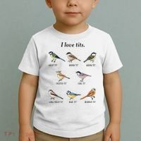 I Love Tits Birdwatching Bird Lover Gift Toddler T-Shirt thumb 2
