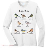 I Love Tits Birdwatching Bird Lover Gift Women's Long Sleeve Shirt thumb 0