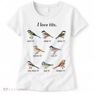 I Love Tits Birdwatching Bird Lover Gift Women's T-Shirt