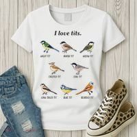 I Love Tits Birdwatching Bird Lover Gift Women's T-Shirt thumb 3