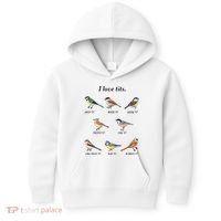 I Love Tits Birdwatching Bird Lover Gift Kids Hoodie thumb 0