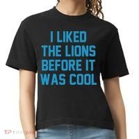 I Liked The Lions Before It Was Cool Funny Football Comfort Colors Boxy T-Shirt thumb 0