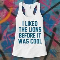 I Liked The Lions Before It Was Cool Funny Football Women's Tank Top thumb 3