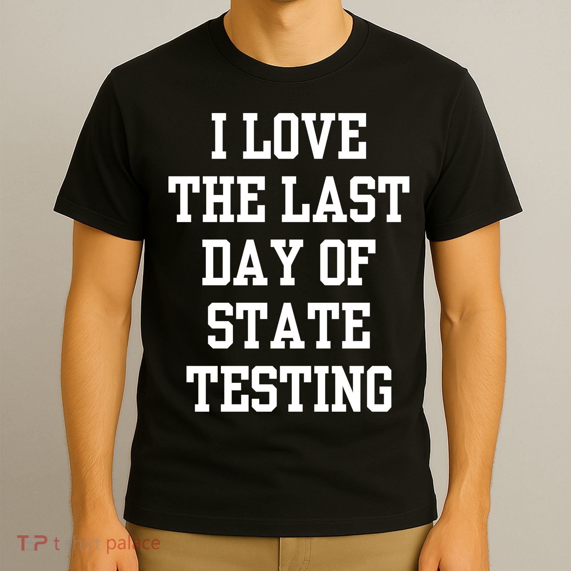 I Love The Last Day Of State Testing Funny Sarcastic Quotes T-Shirt