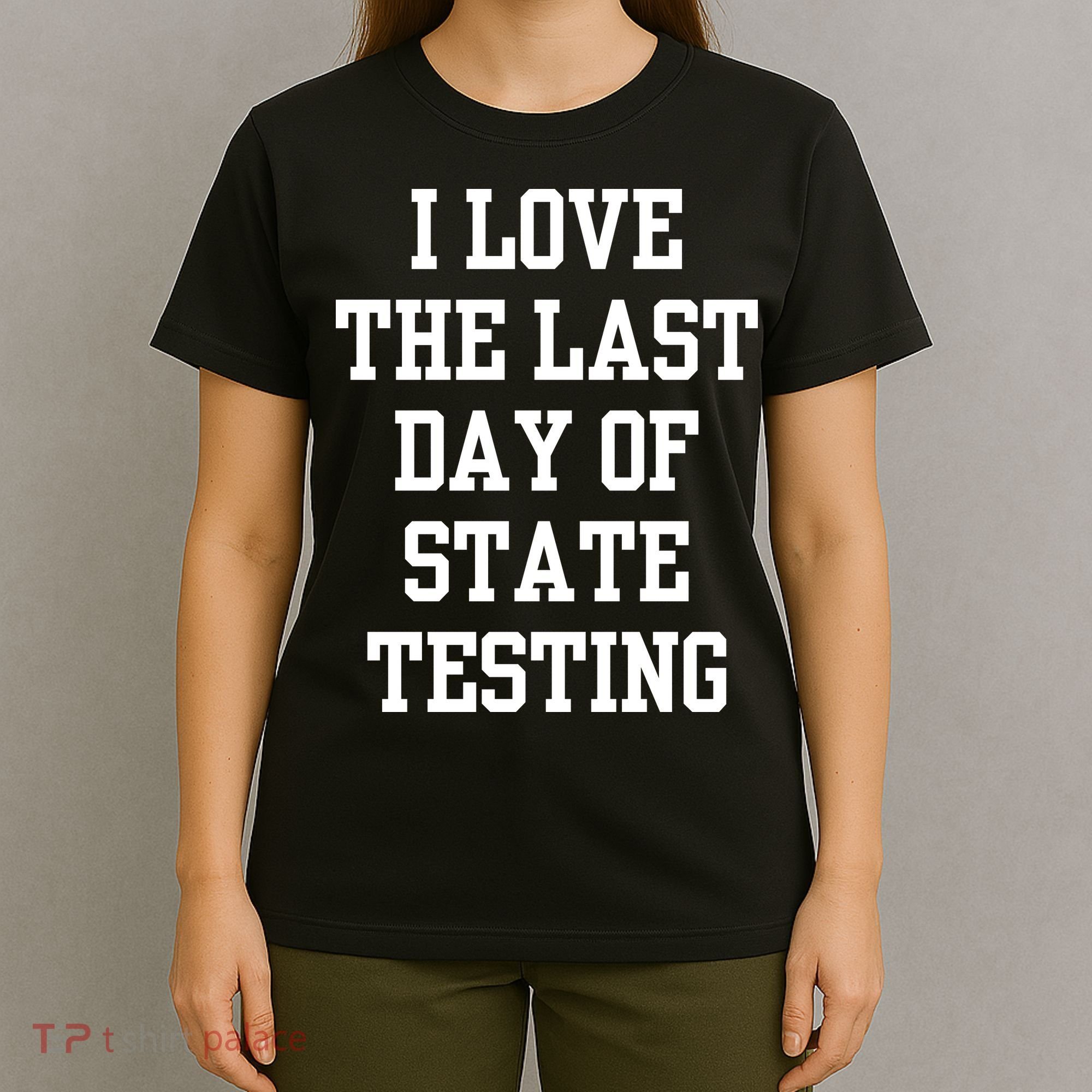 I Love The Last Day Of State Testing Funny Sarcastic Quotes T-Shirt