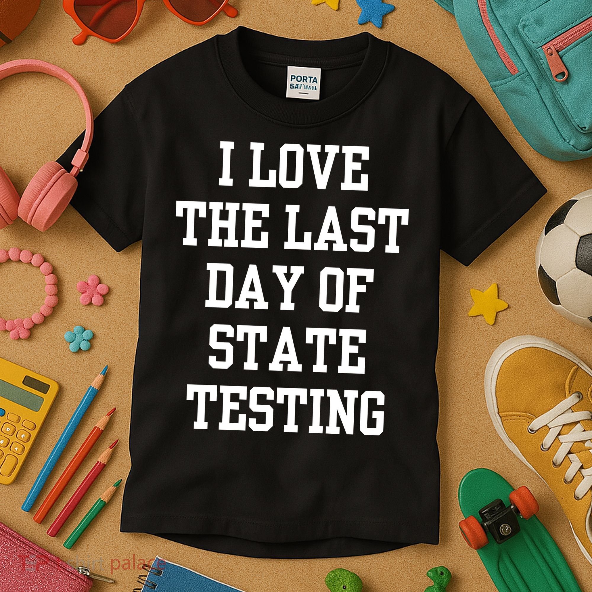 I Love The Last Day Of State Testing Funny Sarcastic Quotes Kids T-Shirt