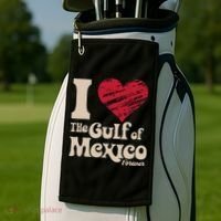 I Love The Gulf Of Mexico Forever Golf Towel thumb 2
