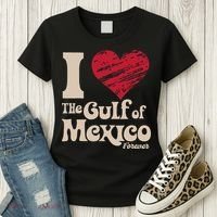 I Love The Gulf Of Mexico Forever Women's T-Shirt thumb 3