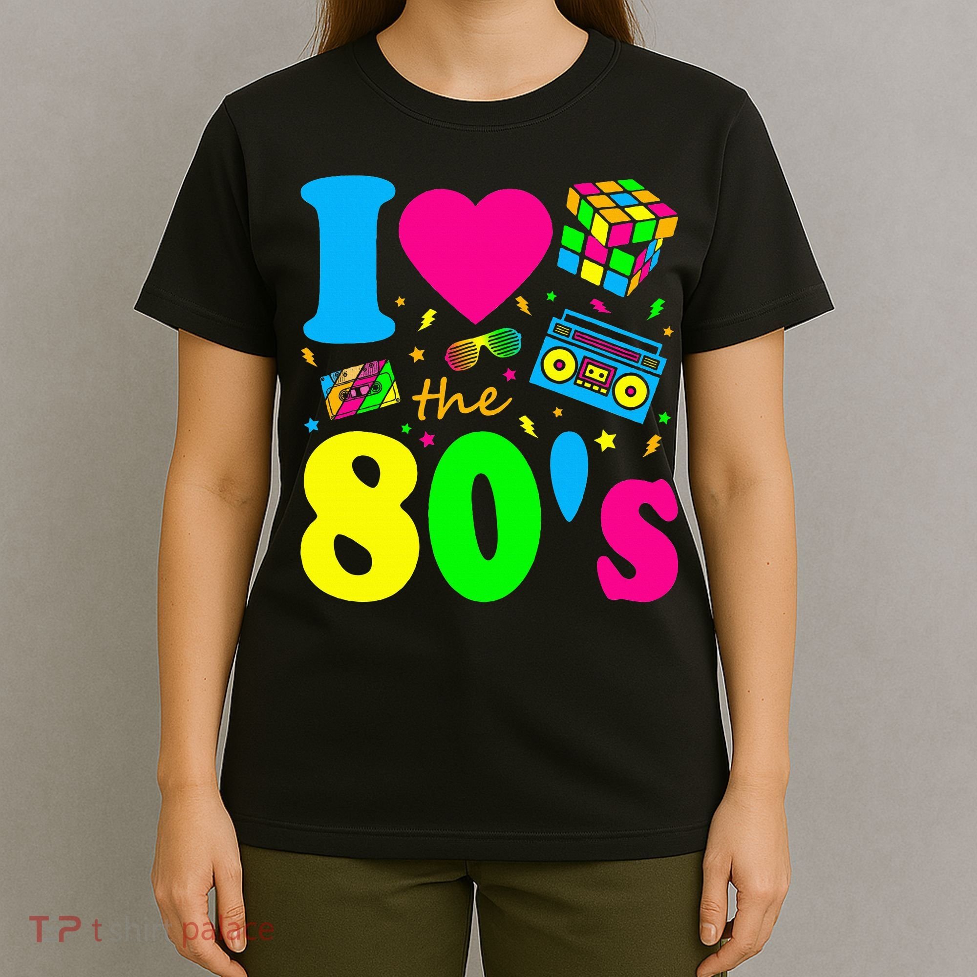 I Love The 80S Eighties Party Dress Retro T-Shirt