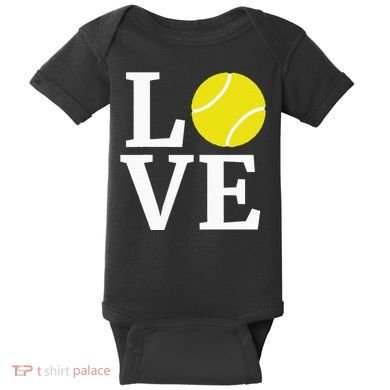 I Love Tennis Baby Bodysuit