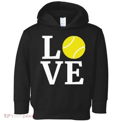 I Love Tennis Toddler Hoodie