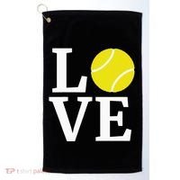 I Love Tennis Golf Towel thumb 0