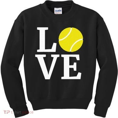 I Love Tennis Kids Sweatshirt